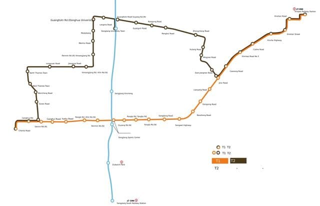 上海市電の駅マップ