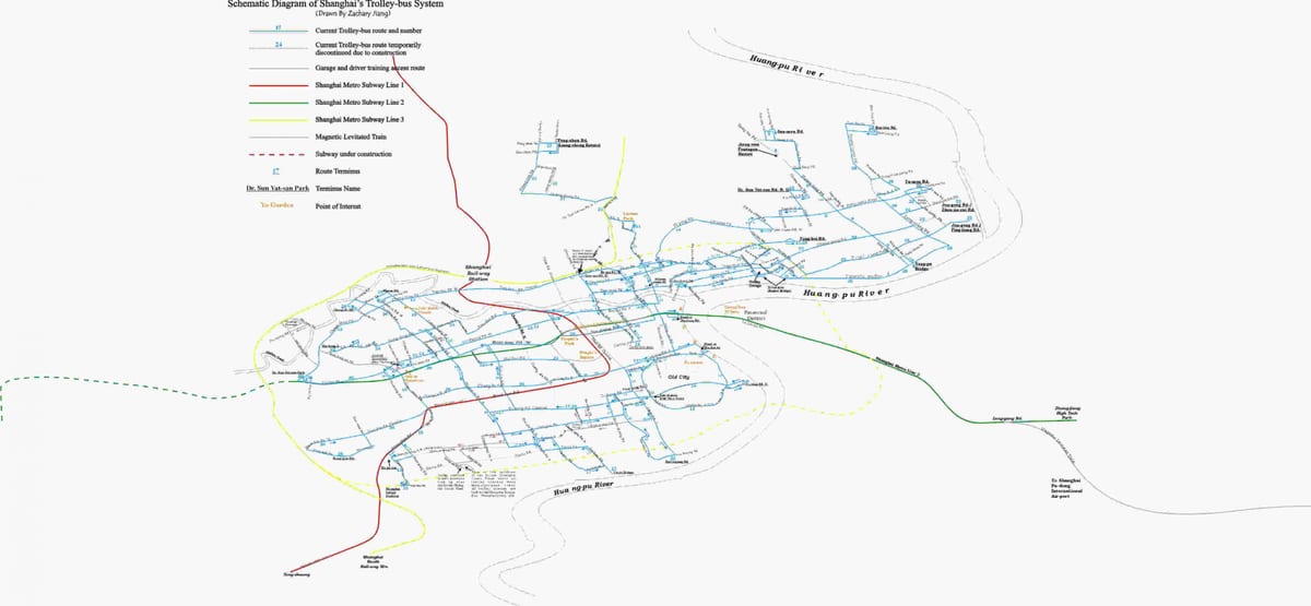 上海トロリー駅の地図