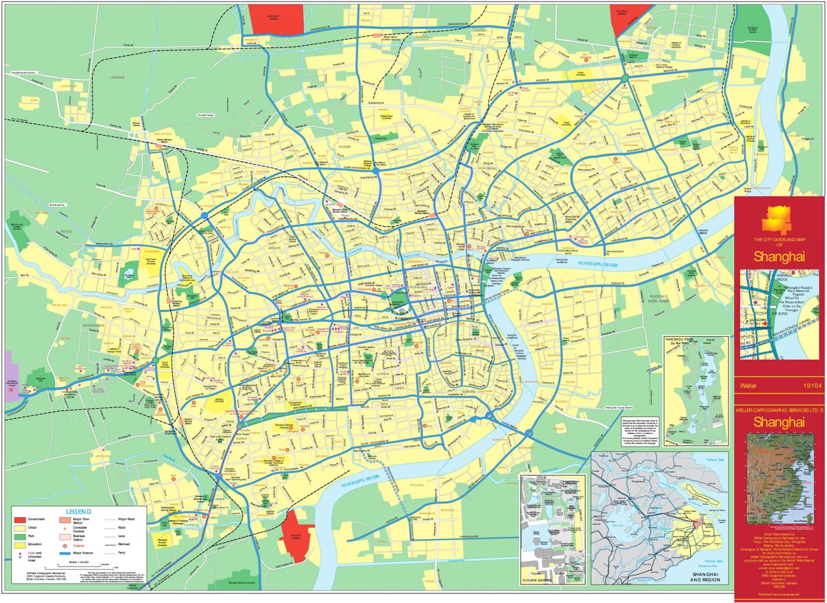 上海市の地図