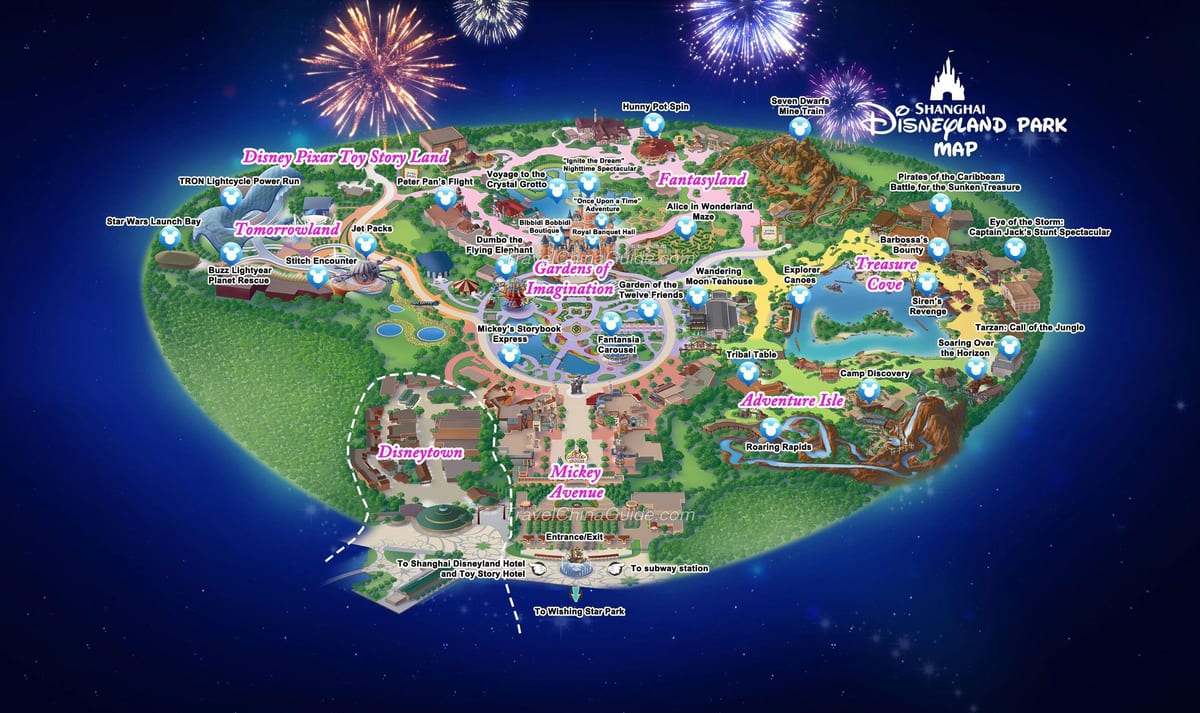 上海ディズニーランドのパークマップ